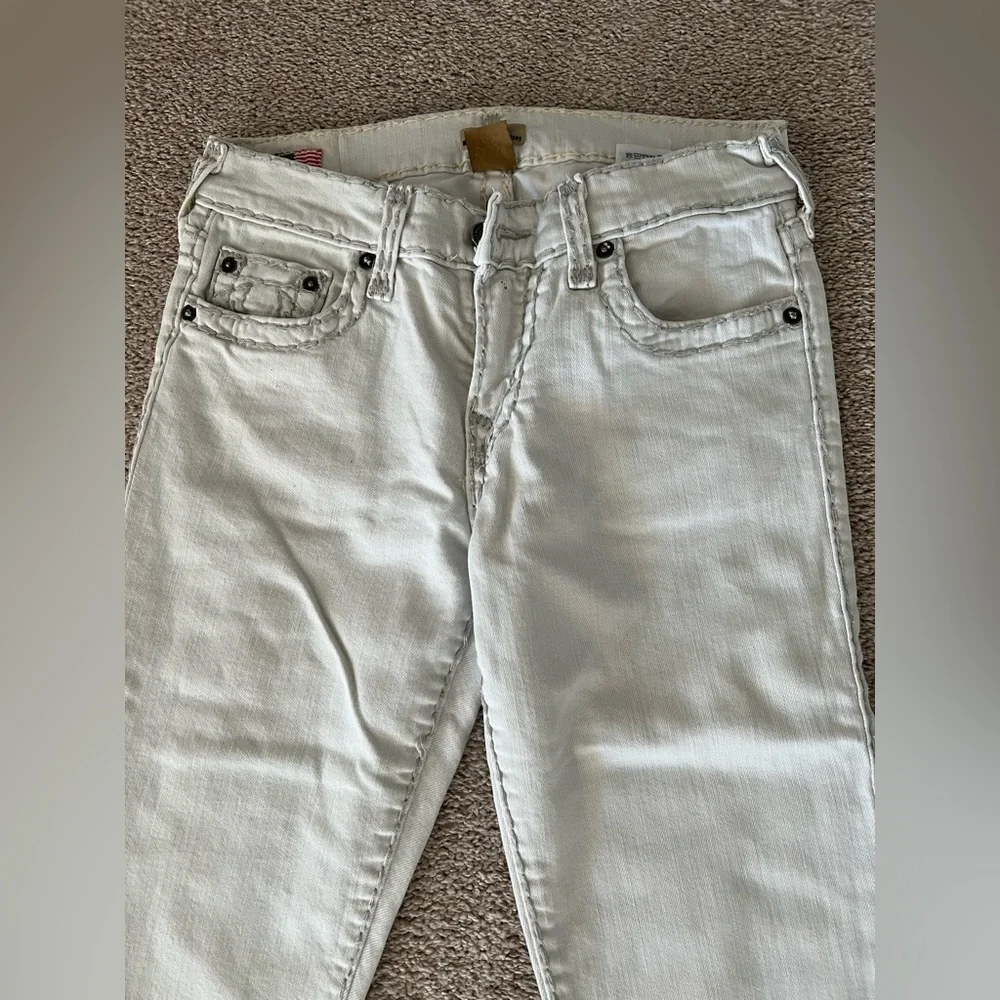 True Religion Halle Low Rise Super Skinny Jeans – Light Gray | Size 25 - Picture 6 of 13